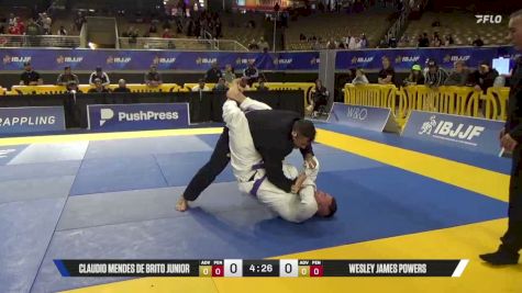 Wesley James Powers vs Claudio Mendes De Brito Junior 2026 Pan Jiu Jitsu IBJJF Championship
