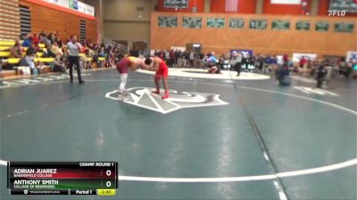 165 lbs Champ. Round 1 - Adrian Juarez, Bakersfield College vs Anthony Smith, College Of Redwoods