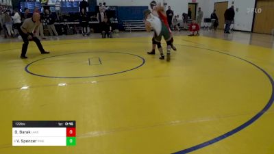 172 lbs 7th Place - Omer Barak, Lake Highland Prep-FL vs Vaughn Spencer, Pine Richland