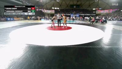 Girls 2A 155 lbs Cons. Round 4 - Iraina Swift, West Valley (Spokane) (Girls) vs Adrianna Crowley, North Mason (Girls)