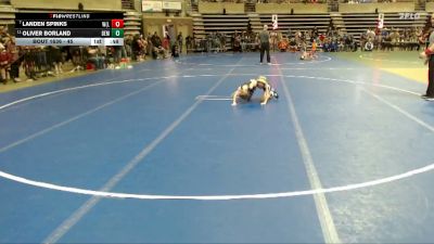 45 lbs Semifinal - Oliver Borland, Bemidji vs Landen Spinks, WML (Windom/Mountain Lake)