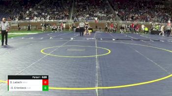 D2-150 lbs Cons. Round 1 - D`Marion Erlenbeck, Clio HS vs Drew Ladach, Huron HS - New Boston