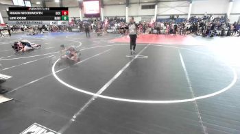 61 lbs Quarterfinal - Riggin Woodworth, Dickinson WC vs Levi Cook, Manu WC
