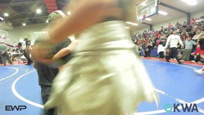 52 lbs Round Of 32 - Daxton Houston, Skiatook Youth Wrestling vs Evelyn Shimonek, Pawhuska Elks Takedown