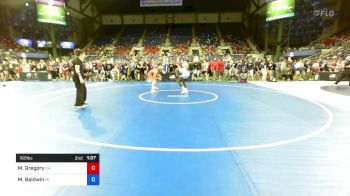 160 lbs Rnd Of 64 - Mavrik Gregory, Ohio vs Michael Baldwin, Michigan