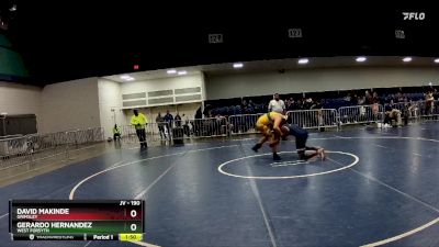 190 lbs 1st Place Match - Gerardo Hernandez, West Forsyth vs David Makinde, Grimsley