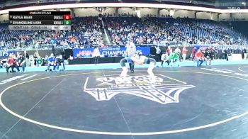 Girls-100 lbs Cons. Round 1 - Kayla Maki, Sparta (Girls) vs Evangeline Lisik, Saginaw Heritage (Girls)