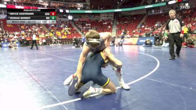 2A-113 lbs 5th Place Match - Bryce Oostenink, Sioux Center vs Rowan Berndt, Burlington Notre Dame