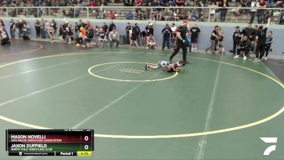 59 lbs Round 2 - Mason Novelli, Avalanche Wrestling Association vs Jaxon Duffield, North Pole Wrestling Club