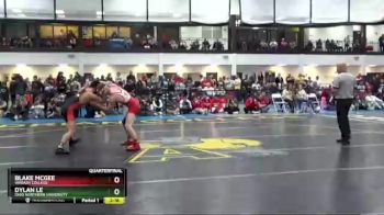 133 lbs Quarterfinal - Dylan Le, Ohio Northern University vs Blake McGee, Wabash College