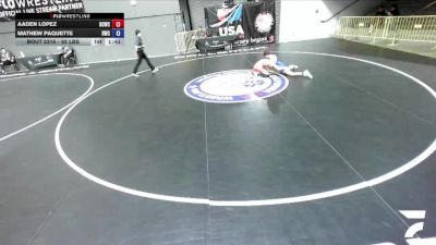 92 lbs Cons. Round 2 - Aaden Lopez, Daniel Cormier Wrestling Club vs Mathew Paquette, Redwood Wrestling Club