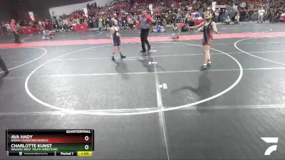 120 lbs Quarterfinal - Ava Hady, North Crawford/Seneca vs Charlotte Kunst, Wausau West Youth Wrestling