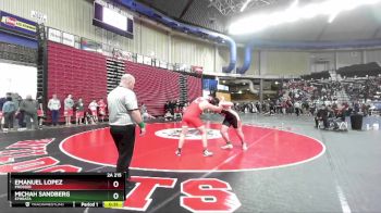 2A 215 lbs Quarterfinal - Michah Sandberg, Ephrata vs Emanuel Lopez, Prosser