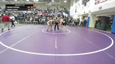 Boys 190 lbs Champ. Round 1 - Grady Cloyd, San Lorenzo Valley Boys vs Makoa Tuitama, Saint Francis Boys