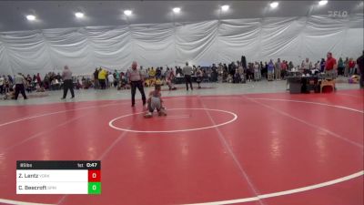 85 lbs Semifinal - Zachary Lentz, York vs Coleman Beecroft, Spring Grove