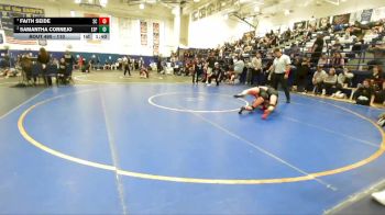 110 lbs Quarterfinal - Faith Seide, San Clemente vs Samantha Cornejo, Esperanza