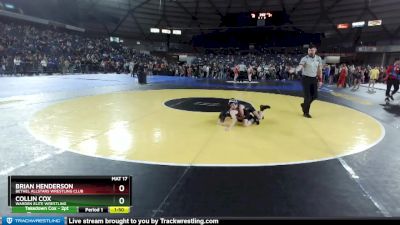 71 lbs Champ. Round 1 - Collin Cox, Warden Elite Wrestling vs Brian Henderson, Bethel AllStars Wrestling Club