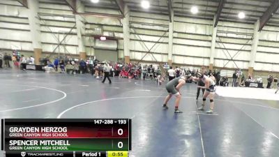 193 lbs Cons. Round 7 - Grayden Herzog, Green Canyon High School vs Spencer Mitchell, Green Canyon High School