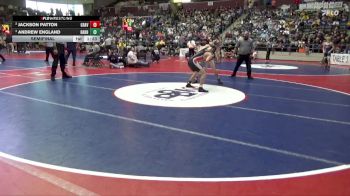 4A 150 lbs Semifinal - Andrew England, Harrisburg High School vs Jackson Patton, GRAVETTE HIGH SCHOOL