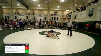 132 lbs Semifinal - Matthew Patterson, Middleborough vs Jacob Bettencourt, Bristol-Plymouth/Coyle Cassidy