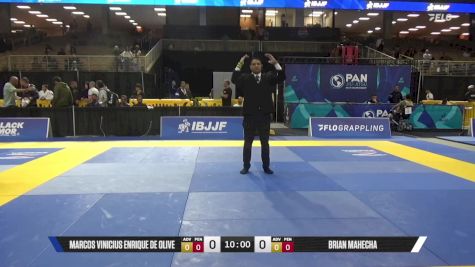 Brian Mahecha vs Marcos Vinicius Enrique De Olive 2025 Pan Jiu Jitsu IBJJF Championship