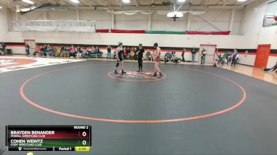 132 lbs Round 2 - Cohen Weintz, Cody Wrestling Club vs Brayden Benander, Powell Wrestling Club