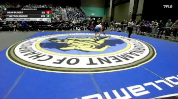 285 lbs Champ. Round 1 - Dean Dudley, Bella Vista vs Hayden Moser, Will C. Wood