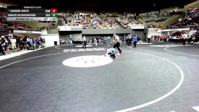 130 lbs Round Of 16 - Jazrine Nieto, Redwood -Visalia vs Grace Schoonover, South