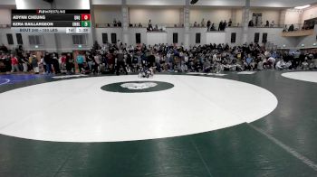 150 lbs Round Of 16 - Adynn Cheung, Quincy/North Quincy vs Ezra Baillargeon, Cumberland