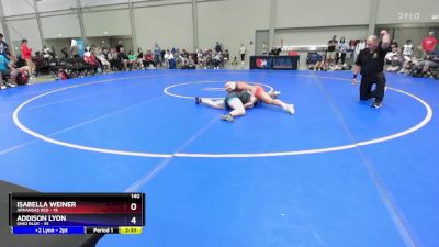 140 lbs Round 1 (8 Team) - Isabella Weiner, Arkansas Red vs Addison Lyon, Ohio Blue