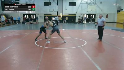 184Green lbs Rr Rnd 1 - Cole Karpinski, Army West Point vs Leo Varga, Franklin & Marshall