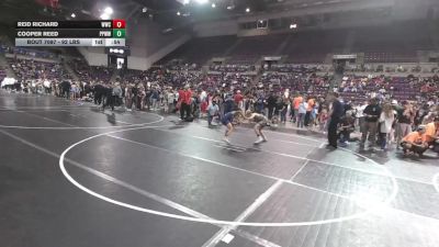 92 lbs Cons. Rd Of 16 - Reid Richard, Widefield Wrestling Club vs Cooper Reed, Pikes Peak Warriors Wrestling