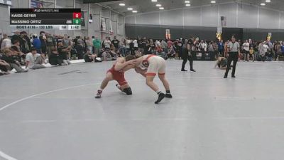 132 lbs Champ. Rd Of 16 - Kaige Geyer vs Massimo Ortiz, Arete Wrestling Academy