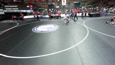 100 lbs Champ. Rd Of 16 - Lucca Martinez, Rough House Wrestling vs Rodney Piparo