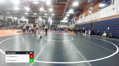 215 lbs Consolation - Quinn Bowles, Boston Latin vs Marc Pineiro, Saint John's Prep