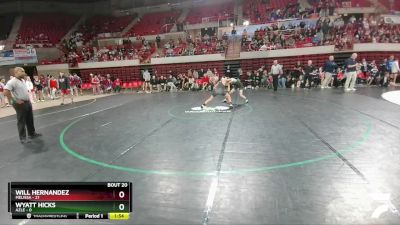 126 lbs 2nd Wrestleback And Semi-finals(16 Team) - Wyatt Hicks, Azle vs Will Hernandez, Melissa