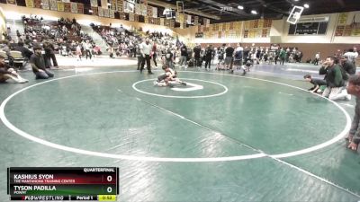 62 lbs Quarterfinal - Tyson Padilla, Poway vs Kashius Syon, The Mantanona Training Center