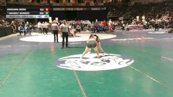 Girls 100 lbs Cons. Round 2 - Arasely Moreno, Socorro vs Adrianna Berni, Valencia