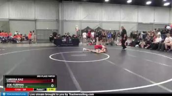 127 lbs Placement Matches (8 Team) - Larissa Kaz, Wisconsin vs Zoe Furman, Pennsylvania Blue