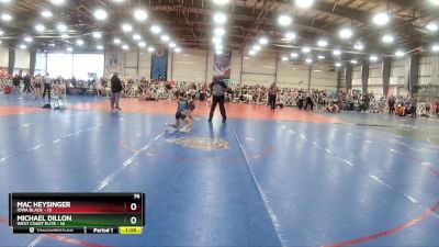 76 lbs Rd# 9- 2:15pm Saturday Final Pool - Michael Dillon, West Coast Elite vs Mac Heysinger, Iowa Black