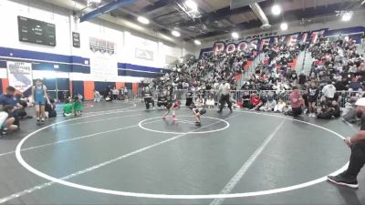 38-44 lbs Round 3 - Hazel Grimley, California Grapplers vs Mila Lopez, So Cal Hammers Wrestling