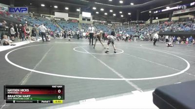 84 lbs Cons. Round 2 - Hayden Hicks, Renegades vs Braxton Hart, Hays Wrestling Club