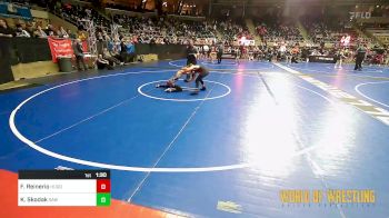 90 lbs Semifinal - Fynn Reinerio, Hugoton Wrestling Club vs Kaiden Skodak, Simmons Academy Of Wrestling