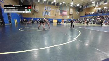 190lbs Champ. Round 2 - Izzabella Fredley, Moses Lake (Girls) vs Leah Christensen, Royal (Girls)