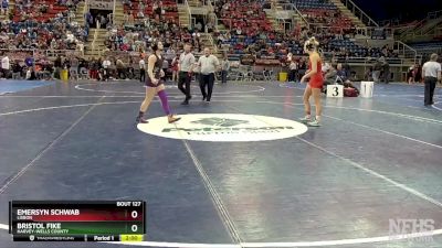 130 lbs Quarterfinal - Emersyn Schwab, Lisbon vs Bristol Fike, Harvey-Wells County