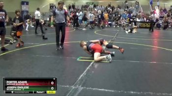 92 lbs Round 4 (6 Team) - Joseph Englese, Belding Orange vs Porter Adams, Backyard Brawlers