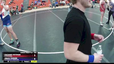 285 lbs Semifinal - Zachary Pittman, GI Grapplers vs Orion Parker, Plattsmouth Wrestling