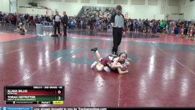 65 lbs Round 3 - Alana Billig, Royalton vs Torah Heitritter, Sibley Ocheyedan Generals