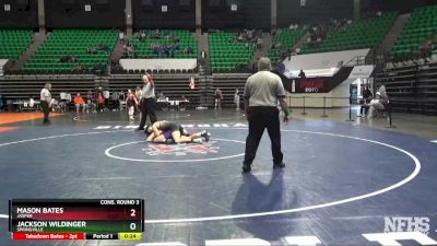 152 lbs Cons. Round 3 - JACKSON WILDINGER, Springville vs Mason Bates, Jasper