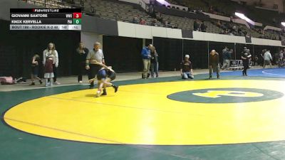 Rookie K-2 48 Cons. Semi - Giovanni Santore, Williamsburg Wrestling Club vs Knox Kervella, Poquoson Athletic Association